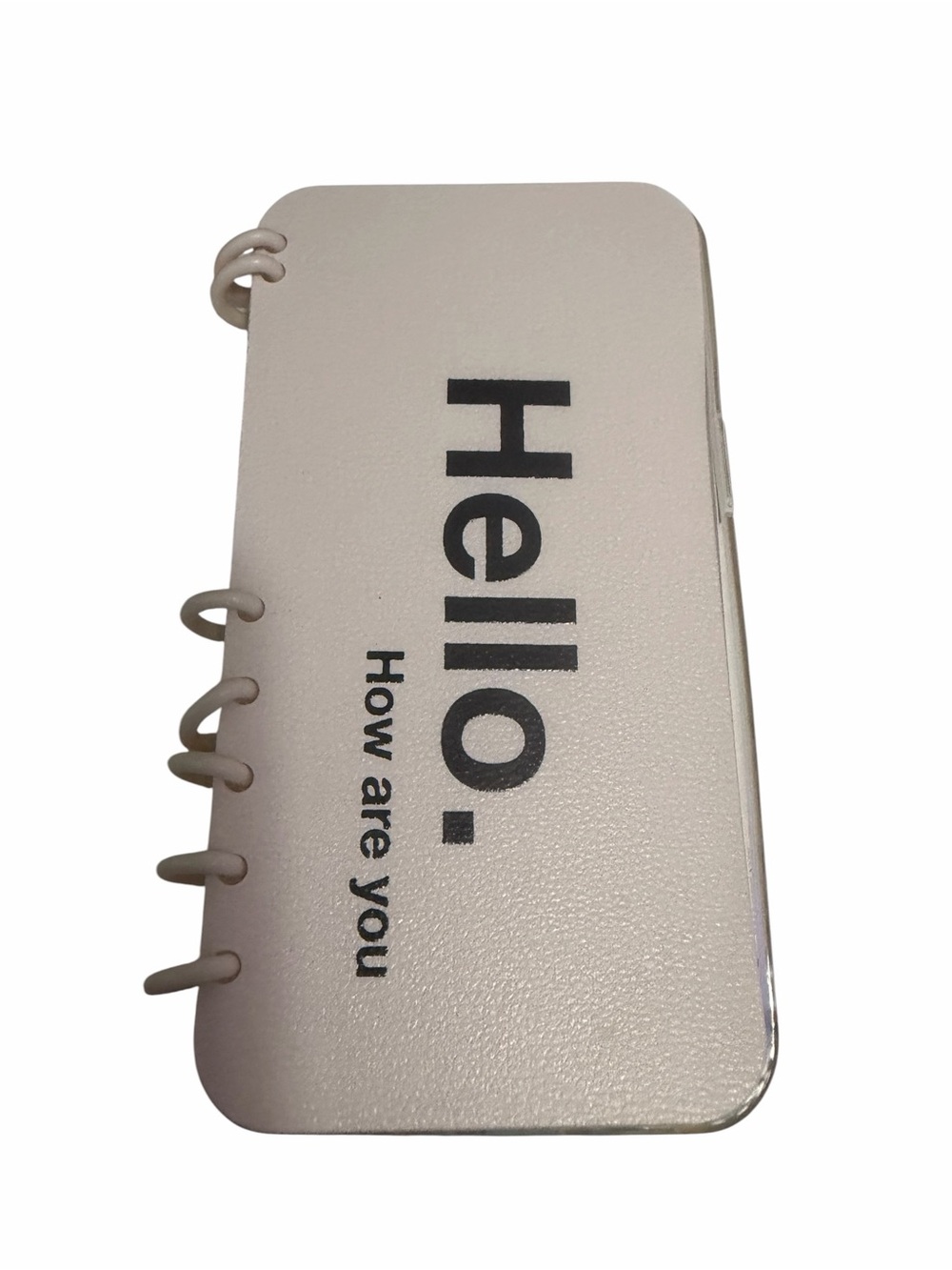 Hello Notebook-Style Case for iPhone 14 Pro